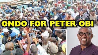 Massive Crowd As Peter Obi Storm Ondo State Tó Campaign For Labour Party Guber Candidate