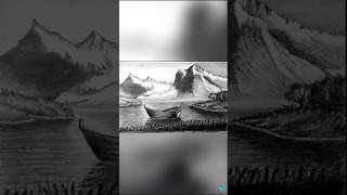 How To Draw Landscape Sketch With Pencil | Easy Pencil Art #viral #shorts #trending