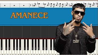 Anuel AA & Haze - Amanece | Piano Tutorial | Midi