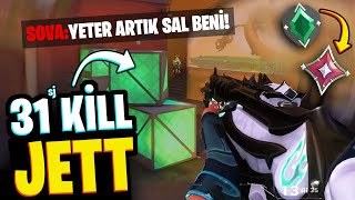 31 KILL JETT ile İMMOLARI TAŞIYORUZ!! YÜCELİKTEN İMMOYA #valorantdereceli #valorant #valorantjett