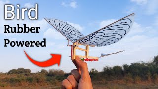 Make A Rubber Band Powered Ornithopter with New Flapping Mechanism #ornithopter #diy