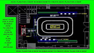 AutoCAD Tutorial AC Plan For a Shop in Dubai | HVAC Plan for Shop | How to make HVAC Drawing