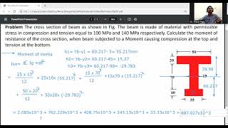 Bending stress in beam, Moment resistance of unsymmetrical I section/ Strength of Materials