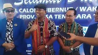 Paket  Pertama Bacalon Gubenur NTT Orias dan Wakil  Gubernur Sebastian daftar Ke Rumah PAN