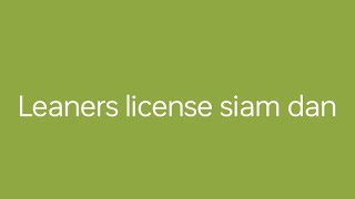 Leaners license dil dan mizo tawngin