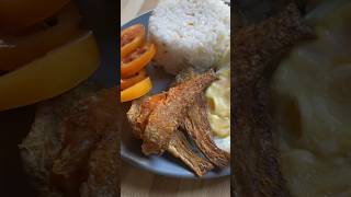 Filipino Dried Fish with fried egg breakfast #filipinobreakfast #filipinofood #pinoyfood #driedfish