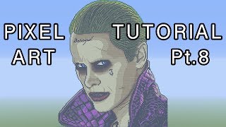 Minecraft Pixel Art Tutorial - The Joker (Suicide Squad) Part 8