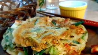 Korean Pancake with Prawn and Spring Onion