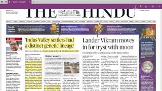 07-09-19 - The Hindu Newspaper & Current Affairs Analysis for UPSC