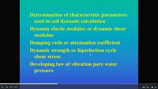 Soil Dynamics Test - Introduction