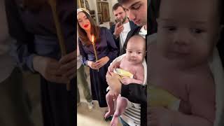 Orthodox baptism of a child, a beautiful and blessed moment #hagstags