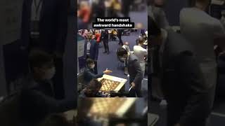 This handshake is one for the record books. From the FIDE World Cup 2021.😂 #shorts #trending