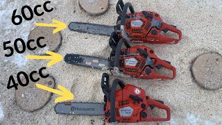 Husqvarna Comparison, 543XP, 550XPG, 560XPG! (HARD WOOD)