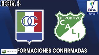 Formaciones Confirmadas de Once Caldas y Deportivo Cali por la Fecha 3 Torneo Clausura 2023