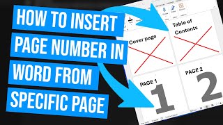 How to start page numbering from a specific page in Word