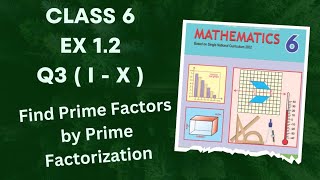 Class 6 Ex 1.2 Q3 ( i - x ) | Based on Single National Curriculum