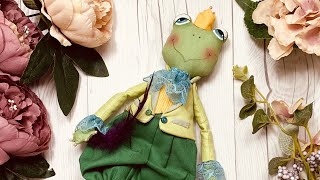 TUTORIAL RAG Doll / How to sew a fabric doll Frog Prince