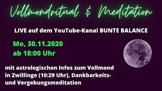 Vollmond in Zwillinge - Ritual & Meditation | Loslassen Vergebung Dankbarkeit