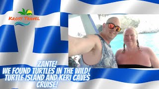 ZANTE! We Found Turtles In The WILD! Turtle Island And Keri Caves Cruise!