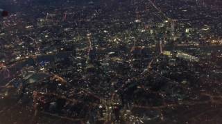 London at night from the sky ✈️