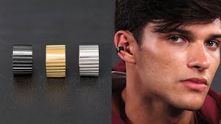 925 silver ear cuff earrings for men, jewelry gift for him | Emmanuela®