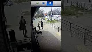 Видео с камеры наблюдения прилета в Одессе