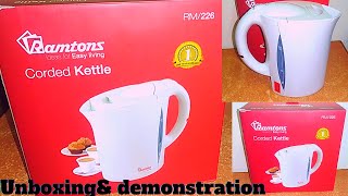 Unboxing My Ramtons Corded kettle //Ramtons Electric Kettle