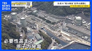 いまIT企業が「日本の原発周辺の土地」を狙っている？ 世界中が原発に熱視線「消費電力10倍」生成AIが“安い電力”求めるワケ【news23】｜TBS NEWS DIG