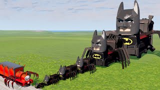 Big & Small LEGO Batman the Train vs Choo Choo Charles Train | BeamNG.Drive