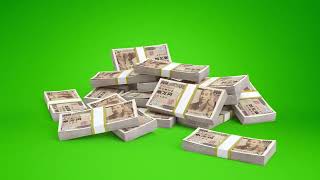 YEN Money Stacks Falling Green Screen Secrets 💸