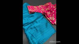 #Fabric #Chiffon #Zari #With #Full #Stich#Squence# Work #Blouse#MKF