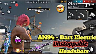 AN94 - Dart Electric Unstoppable Headshots ⚡🤯 solo vs squad Gameplay - Garena free fire