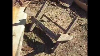 low sawhorse for heavy firewood