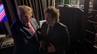 Javier Milei meets Donald Trump during CPAC