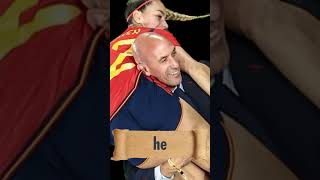 Luis Rubiales carrying Spain's Athenea on his shoulder #soccerplayer #football