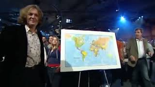 Jeremy Clarkson labels a world map