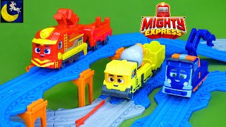 NEW Mighty Express Train Toys! Build a train track with Freight Nate! LOTS of Trains for kids video!