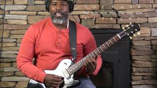 Unlocking the fretboard 12: Root notes G string chords, key of C Major.