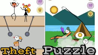 Theft puzzle All Level funny Stick men brain puzzle games _Gameplay #youtube