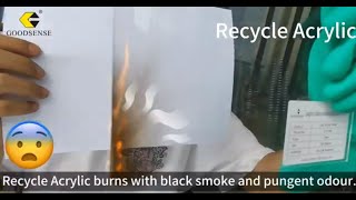 🔥Burning Test| Virgin Acrylic VS. Mixed Acrylic VS. Recycle Acrylic 🚀