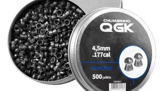 Chumbinho Round  Pellets/pote 4,5mm - Qgk