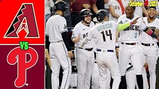 Phillies vs. D-backs [FULL GAME] (10/19/23)  NLCS Game 3 Highlights | MLB Highlights 2023