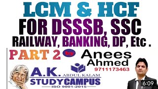 LCM & HCF PART 2 || DSSSB, SSC, BANKING, RAILWAY, DP