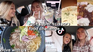 rock paper scissors food challenge