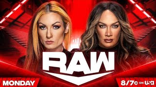 WWE Raw 03/04/2024 : Becky Lynch vs Nia Jax - 4K