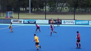 Tommas v Barras. Mens Over 34 Hockey. Gold Coast. 9 a side Hockey