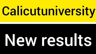 Calicut university new result published /new update /