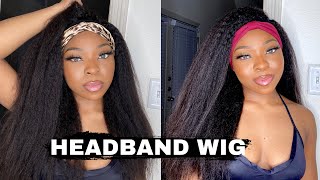 New Kinky Straight Headband Wig 😱 | Super Affordable Lazy Girl Wig! | Neflyon Wigs