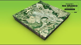 RIO BRANCO TOPOGRAFICA 3D MAP - AC - BR