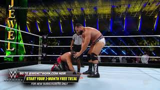 WWE:Crown Jewel : Shinsuke Nakamura vs. Rusev with a serier of brutal kick :WWECrownJewel